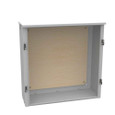 Milbank U4408-O 40in-40in-14in Painted Steel No Knockouts Lift Off Hinge Front Double Door 3 Point Latch Wood Back Panel Installed