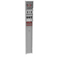 Milbank U5301-O-75 4 Terminal Ringless Plain Top 1450 TT30 520GR Single Pedestal Direct Bury