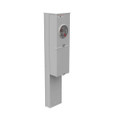 Milbank U4322-O-BL 4 Terminal Ringless Plain Top Lever Bypass 9-16 In Barrel Lock With Bracket Provision Single Pedestal Direct Bury