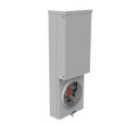 Milbank U4908-O-100MB-KK-11GR 4 Terminal Ringless Plain Top Horn Bypass 1-100 Ampere Main Breaker 520GR 520GR Surface Mount