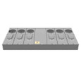Milbank U5886-X-6/200-KK-K3-DPL 4 Terminal Ringless Large Closing Plate Horn Bypass 6 Position 6-200 Ampere Main Breaker Double Connector 6-350kcmil Delmarva Power And Light