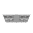 Milbank U5884-X-KK-PED-CECHA 4 Terminal Ringless Large Closing Plate Horn Bypass 4 Position 4-200 Ampere Main Breaker Provision Pedestal Mount Provision Horizontal Commonwealth Edison Chicago Housing Authority