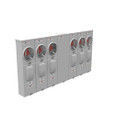 Milbank U5886-X-KK-PED-CECHA 4 Terminal Ringless Large Closing Plate Horn Bypass 6 Position 6-200 Ampere Main Breaker Provision Pedestal Mount Provision Horizontal Commonwealth Edison Chicago Housing Authority