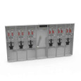 Milbank U5886-X-KK-PED-CECHA 4 Terminal Ringless Large Closing Plate Horn Bypass 6 Position 6-200 Ampere Main Breaker Provision Pedestal Mount Provision Horizontal Commonwealth Edison Chicago Housing Authority