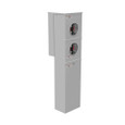 Milbank U8667-O-2/200 4 Terminal Ring Type Plain Top Double Pedestal 2-200 Ampere Main Breaker