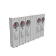 Milbank U5905-X-KK-K1-PED 4 Terminal Ringless Large Closing Plate Horn Bypass 5 Position 5-125 Ampere Main Breaker Provision Single Connector 6-350kcmil Pedestal Mount Provision