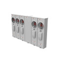 Milbank U5905-X-KK-PED-CECHA 4 Terminal Ringless Large Closing Plate Horn Bypass 5 Position 5-125 Ampere Main Breaker Provision Pedestal Mount Provision Horizontal Commonwealth Edison Chicago Housing Authority
