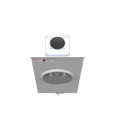Milbank U9550-RRL-QG 5 Terminal Ringless Large Hub Open Adapt To Small Hub Open Quadplex Ground Lever Bypass