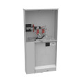 Milbank U5898-O-200-KK-BL 4 Terminal Ringless Plain Top 1-200 Ampere Main Breaker 8 Circuit Horn Bypass 9-16 In Barrel Lock With Bracket Provision Side Wireway