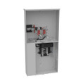 Milbank U5898-O-200-KK-BL 4 Terminal Ringless Plain Top 1-200 Ampere Main Breaker 8 Circuit Horn Bypass 9-16 In Barrel Lock With Bracket Provision Side Wireway
