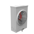Milbank U8435-XL-TG-HSP 4 Terminal Ringless Small Closing Plate Triplex Ground Stainless Steel Hasp External Hex