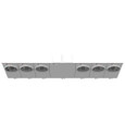 Milbank UAP1256-X-HSP 4 Terminal Ringless Large Closing Plate Horn Bypass 6 Position Stainless Steel Hasp Aluminum Painted