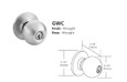 Corbin Russwin CK4851 Grade 2 Entrance/Office Cylindrical Lock, Global Knob, Conventional Cylinder