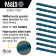 Klein Tools 1232BI Bi-Metal Blades, 32 TPI, 12-Inch, 100-Pack
