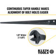 Klein Tools 3239 Adjustable Spud Wrench, 16-Inch, 1-5/8-Inch, Tether Hole