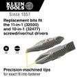Klein Tools 32483 Bit #2 Phillips 1/4-Inch Slotted