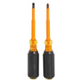 Klein Tools 33532-INS Screwdriver Set, 1000V Insulated Slotted and Phillips, 2-Piece Klein Tools 33532-INS Screwdriver Set, 1000V Insulated Slotted and Phillips, 2-Piece
