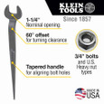 Klein Tools 3212 Spud Wrench 1-1/4-Inch Nominal Opening for Heavy Nut