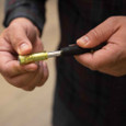 Klein Tools 32613 HVAC Pocket Screwdriver, 3-in-1, Phillips, Slotted, Schrader Bits