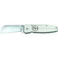 Klein Tools 44007 Lightweight Lockback Knife 2-1/2-Inch Coping Blade, Silver Handle