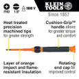 Klein Tools 32581INS 2-in-1 Insulated Electronics Screwdriver, Phillips, Slotted Bits