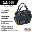Klein Tools 5144BHB14OS Hard-Body Bucket, 29-Pocket Aerial Bucket, Black