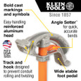 Klein Tools 51606 Aluminum Conduit Bender Full Assembly, 1/2-Inch EMT with Angle Setter™