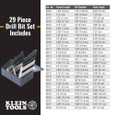 Klein Tools 53000 Regular-Point Drill-Bit Set, 29-Piece
