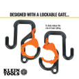 Klein Tools 5144LG3 3-Inch Gated Bucket Hook