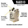 Klein Tools 5416OCTO Tool Bag, Bull-Pin and Bolt Pouch, Loop Connect, 5 x 5 x 9-Inch