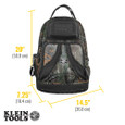Klein Tools 55421BP14CAMO Tradesman Pro™ Tool Bag Backpack, 39 Pockets, Camo, 14-Inch
