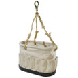 Klein Tools 5152S Canvas Bucket, 41-Pocket Oval Bucket with Swivel Snap