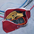 Klein Tools 5539LRED Zipper Bag, Large Canvas Tool Pouch, 18-Inch, Red