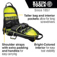 Klein Tools 55597 Tradesman Pro™ Tool Bag Backpack, 39 Pockets, High Visibility, 20-Inch