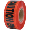 Klein Tools 58003 Caution Tape, Barricade, CAUTION-BURIED ELECTRIC LINE, Red, 1000-Foot