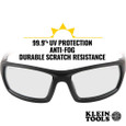 Klein Tools 60163 Professional Safety Glasses, Full Frame, Clear Lens