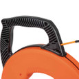Klein Tools 56351 Fiberglass Fish Tape with Spiral Steel Leader, 100-Foot