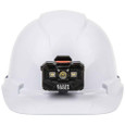 Klein Tools 60107RL Hard Hat, Non-Vented, Cap Style with Rechargeable Headlamp, White