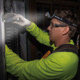 Klein Tools 56048 Rechargeable Headlamp with Fabric Strap, 400 Lumens, All-Day Runtime