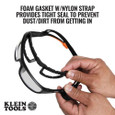 Klein Tools 60538 Professional Full-Frame Gasket Safety Glasses, Indoor/Outdoor Lens