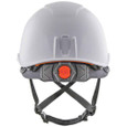 Klein Tools 60146 Safety Helmet, Non-Vented-Class E, with Rechargeable Headlamp, White