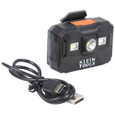 Klein Tools 60113RL Hard Hat, Vented, Cap Style with Rechargeable Headlamp, White