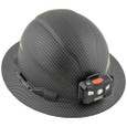 Klein Tools 60346 Hard Hat, Premium KARBN™ Pattern, Non-Vented Full Brim, Class E, Lamp