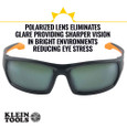 Klein Tools 60539 Professional Safety Glasses, Full Frame, Polarized Lens
