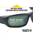 Klein Tools 60539 Professional Safety Glasses, Full Frame, Polarized Lens