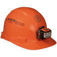 Klein Tools 60901 Hard Hat, Vented, Orange Cap Style with Headlamp