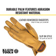 Klein Tools 60606 Leather All Purpose Gloves, Small