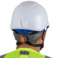 Klein Tools 60148 Safety Helmet, Non-Vented-Class E, with Rechargeable Headlamp, Blue