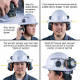 Klein Tools 60502 Hard Hat Earmuffs, Full Brim Style