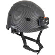 Klein Tools 60515 Safety Helmet, Premium KARBN™ Pattern, Non-Vented, Class E, Headlamp